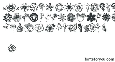  Janda Flower Doodles font